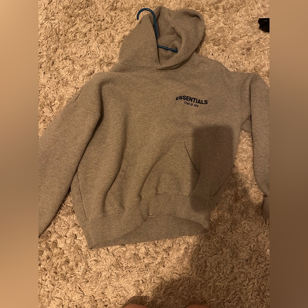 kids dark oatmeal essentials hoodie large/10